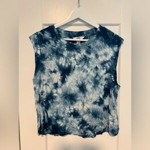 JoyLab Navy Tie-Dye Muscle Tee